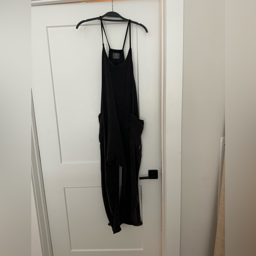 Free People Movement Hotshot onesie in washed black